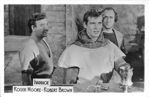B59025 Ivanhoe Roger Moore Robert Brown Schauspieler Schauspieler 9x7cm