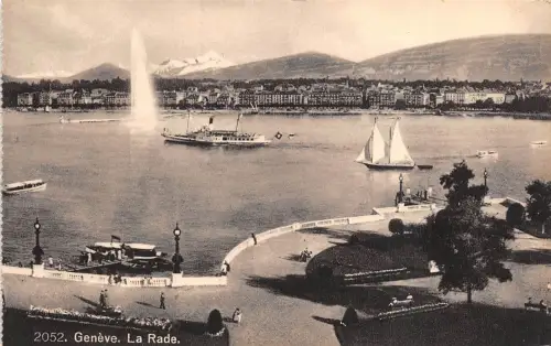 Br33258 Geneve Mont Blanc et la rade switzerland