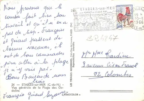 BR4847 Etables sur Mer vue generale de la Plage des Godelins france