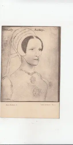 BF18077 hans holbein jr lady audley painting art front/back image