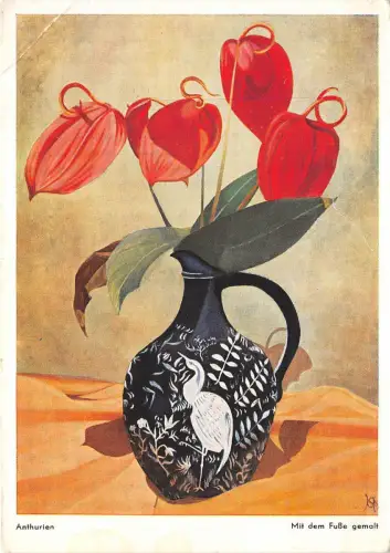 B69132 Anthurien Mit dem Fusse Edelsteinblüten Fleurs