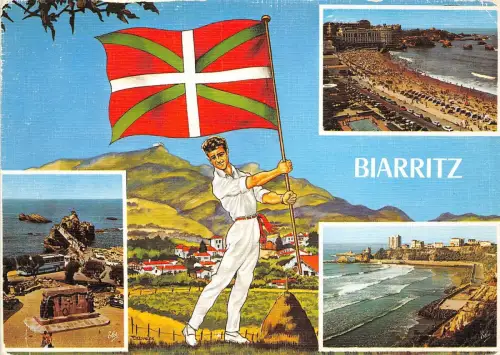 BR8410 Biarritz vue d'ensamble de la Grande Plage france