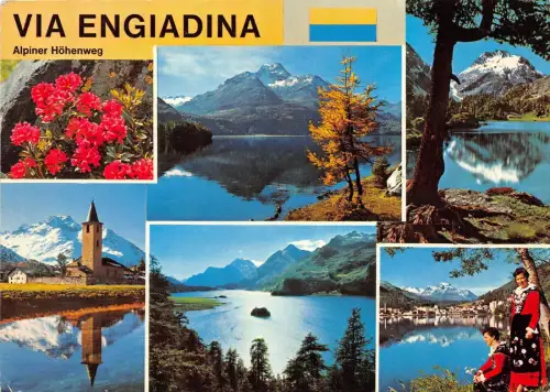 B31804 Via Engiadina Alpiner Hohenweg St Moritz Maloja Schweiz