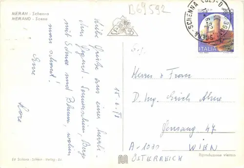 B69592 Italia Meran Schenna Italien