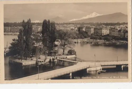BF16966 geneve ile rousseau et mont blanc switzerland front/back image