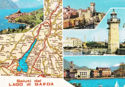BG27978 lago di garda karte cartes geographiques italien