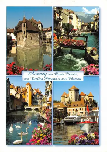 B51220 Annecy Boote Bateaux Multi Vues Frankreich