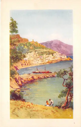 B4655 Italien Amalfi Panorama Front/Back Scan