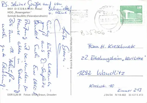 B35706 Diesbar Riesa Hog Rosen Riesa Germany