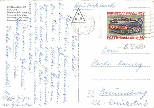 B33691 Riccione Riviera Adriatica Italien