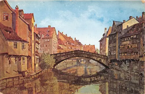 B4557 Nürnberg Fleischbrücke Front/Back Scan