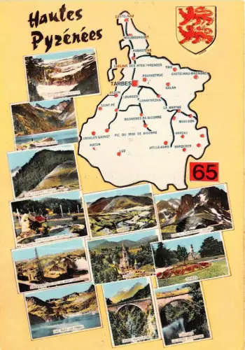 BR15833 Hautes Pyrenees Blason de l artisye heraldiste Robert Louis Karte Frankreich