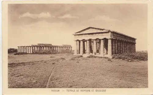 BF32685 paestum temple de neptune et basilique italy front/back image