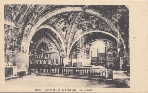 BF17510 assisi chiesa int di s francesco la cracerai italy front/back image