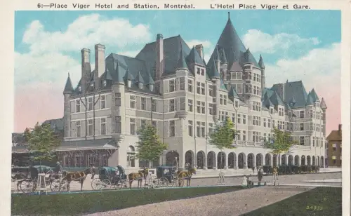 B77687 montreal place viger hotel and station canada scan front/back image