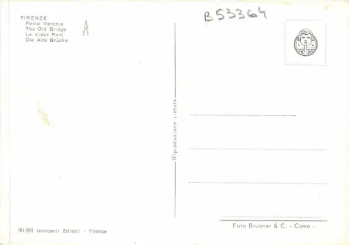 B53364 Firenze Ponte Vecchio Italien