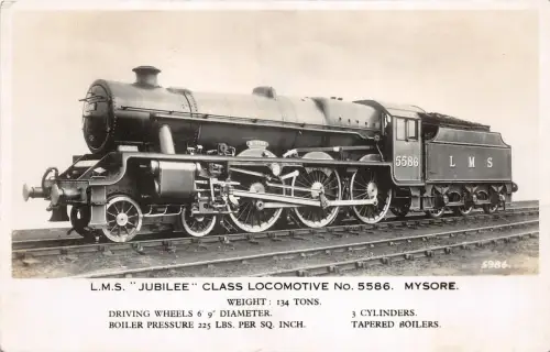 Lot 63 zug eisenbahn lms jubiläumsklasse lok mysore echtfoto indien