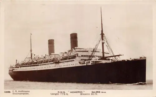 Lot 51 r m s homeric ship uk real photo paquebot liner