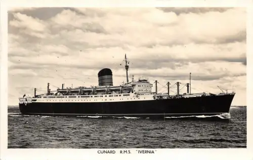lot 22 real photo cunard r m s ship ivernia uk cruise liner paquebot