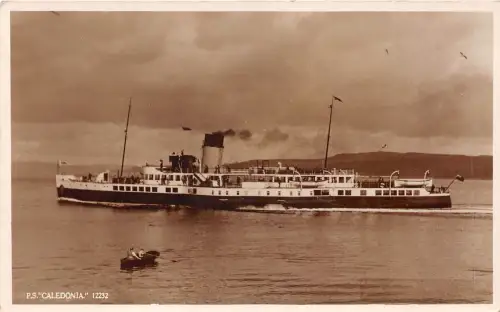 lot 22 p s caledonia ship real photo boat uk cruise liner paquebot