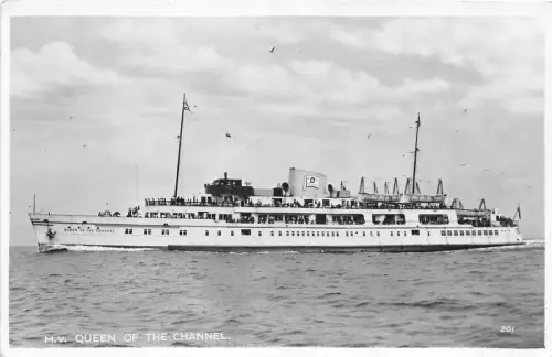 lot 22 ship m v the queen of the channel real photo uk cruise liner paquebot