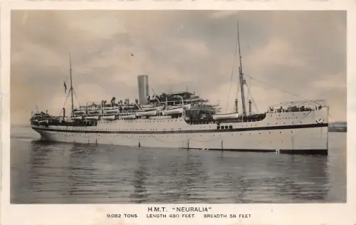 Lot 50 h m t neuralia uk ship real photo paquebot liner