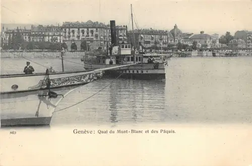 Lot 71 Genf Genf Schweiz Quai du Mont Blanc und das Paquis Schiff
