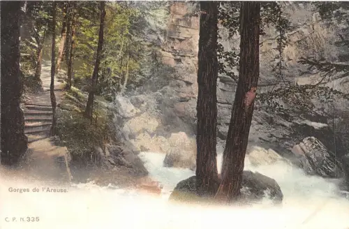 Lot 71 switzerland gorges de l'areuse litho