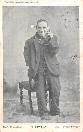 uk38321 exeter celebrities freddy sprague social history real photo uk lot 16