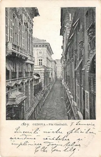 Lot 82 Italien Genua über Garibaldi Genua nach Ploiesti verschickt