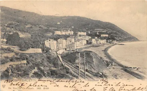 Lot 81 Italien Litho Ospedaletti Panorama nach Ploiesti geschickt