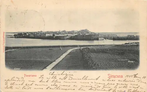 Lot 81 Italien Litho Syrakus Siracusa Siracuza nach Ploiesti geschickt