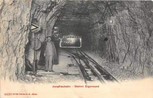 Lot 84 Eigerwand Jungfrau Bahnhof Litho Schweiz