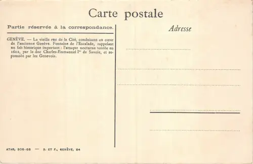 Lot 71 Die alte Strasse der Stadt Genf Genf Schweiz