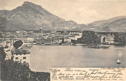 Lot 81 Riva Panorama Italien Schiff nach Ploiesti verschickt