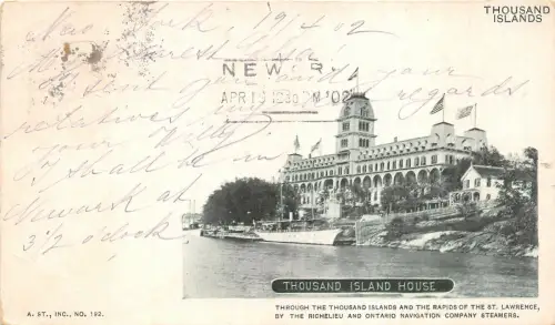 Lot 94 Tausend Insel Hausschiff St Lawrence Kanada Ontario Litho