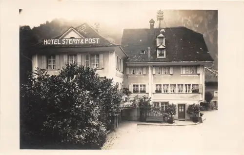 Lot 51 Hotel Heck und Post Echtfoto Silenen Schweiz amsteg