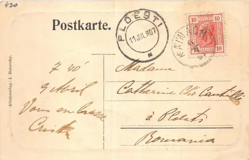 Lot 81 gruss aus kainach a d gleinalpe steiermark österreich nach Ploiesti verschickt