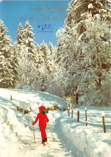 B54301 Ski Himmel Winterlandschaft weihnachten