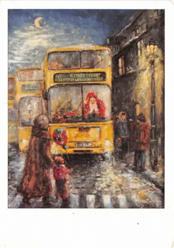 Lot232 Deutschland alte Rixdorfer Weihnachtsmarkt Gemälde Postkarte A G Widdering