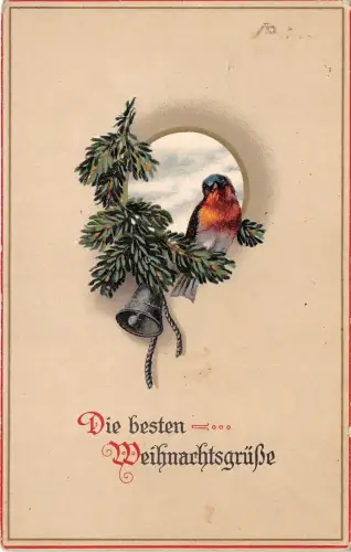 BG14643 Vogel Tannenzweig Glocke Weihnachten weihnachten germany