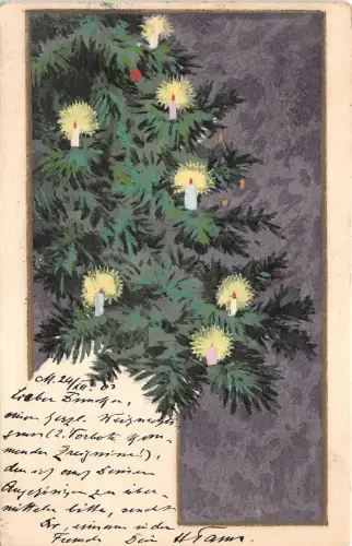 BG8311 Tannenzweig Kerze geprägt weihnachten weihnachtsgrüße germany