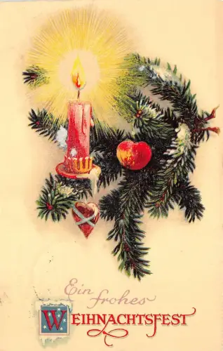 BG14697 weihnachten Weihnachtskerze Tannenzweig Germany