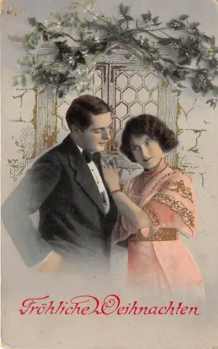 BG14771 Paar unter Mistel weihnachten weihnachten germany