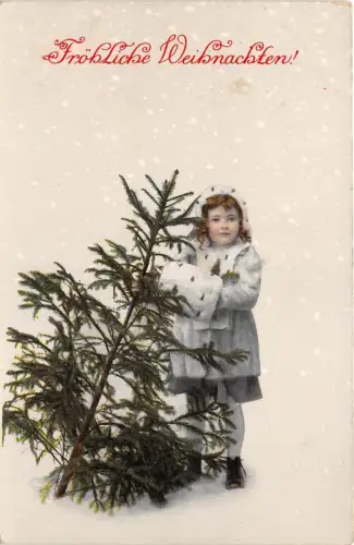 BG14774 Mädchen mit Tanne weihnachten weihnachten germany