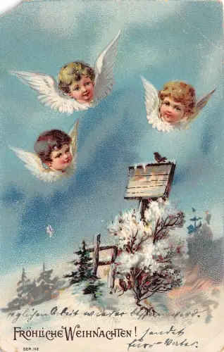 BG14850 Eckschnitt Kinder Engel weihnachten Weihnachten Germany
