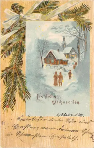 BG20554 Tannenzweig Winterlandschaft weihnachten germany