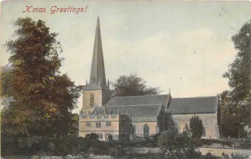 br109027 st laurence church mickleton uk greetings christmas