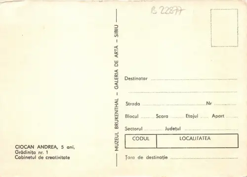 B22877 Kinder Gemälde Rumänien