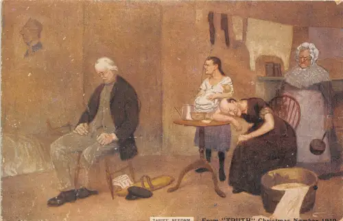 Lot341 Aus Wahrheit Weihnachten Große Familie Comic Postkarte Humor Tarifreform